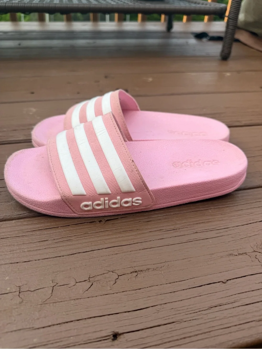 adidas Kids Light Pink Slip-On Slides